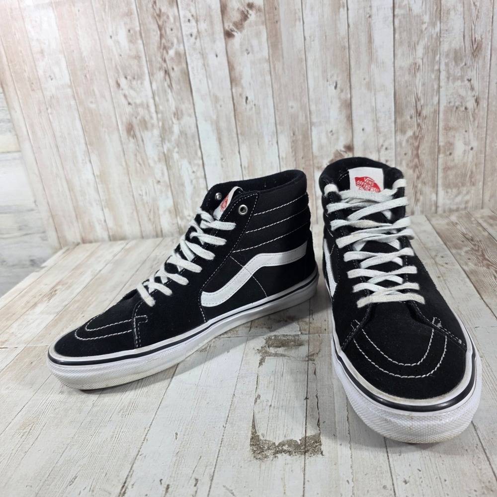 Vans Skate Sk8-Hi High Top Sneakers Mens 9.5 Black White PopCush VN0A5FCCBKA - Picture 4 of 8